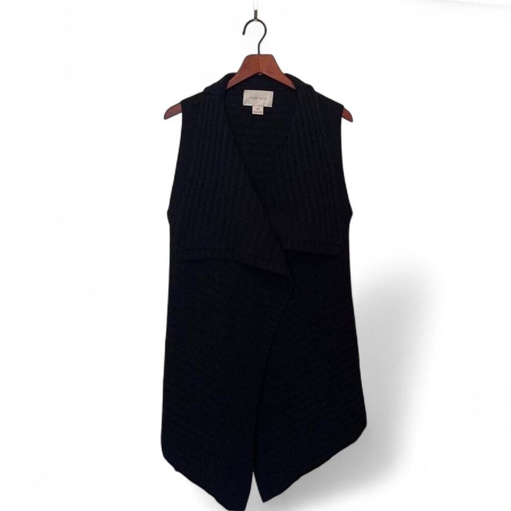 Brochu Walker Cashmere Blend Open Front Longline Vest/Cardigan
